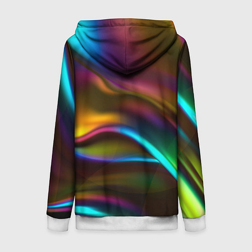 Женская толстовка на молнии Градиент / 3D-Белый – фото 2