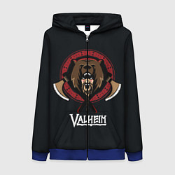 Женская толстовка на молнии Valheim Viking Bear