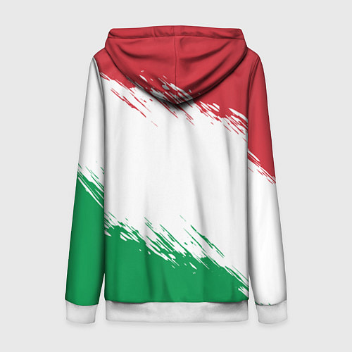 Женская толстовка на молнии MADE IN ITALY / 3D-Белый – фото 2