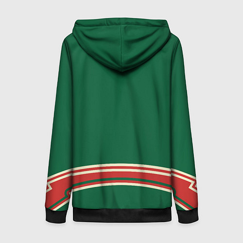 Женская толстовка на молнии Minnesota Wild / 3D-Черный – фото 2