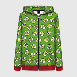Женская толстовка на молнии Смайлы Лягушки