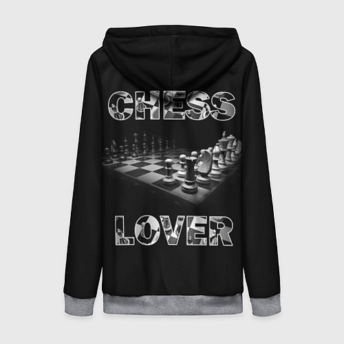 Женская толстовка на молнии Chess Lover Любитель шахмат / 3D-Меланж – фото 2