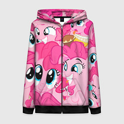 Женская толстовка на молнии Pinkie Pie pattern