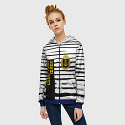 Толстовка на молнии женская СЕВЕРНЫЙ ФЛОТ ТЕЛЬНЯШКА ВМФ, цвет: 3D-синий — фото 2