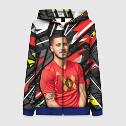 Толстовка на молнии женская Эден Азар, цвет: 3D-синий