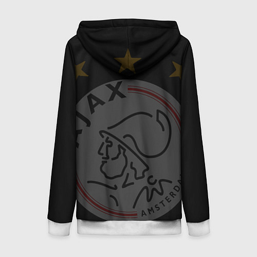 Женская толстовка на молнии FC AJAX AMSTERDAM ФК АЯКС / 3D-Белый – фото 2