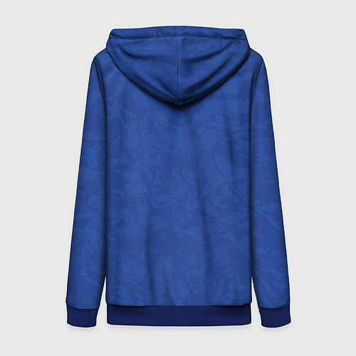 Женская толстовка на молнии Выездная форма Сборной Англии / 3D-Синий – фото 2