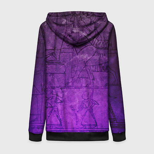 Женская толстовка на молнии Египет 3D / 3D-Черный – фото 2