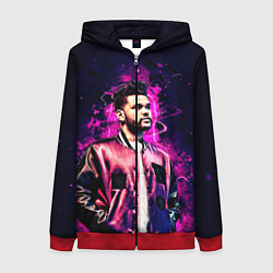 Толстовка на молнии женская The Weeknd, цвет: 3D-красный