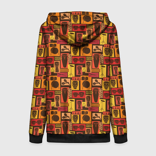 Женская толстовка на молнии Барабанщик / 3D-Черный – фото 2