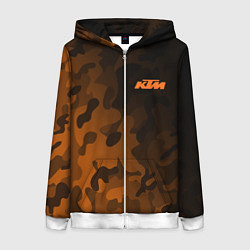 Женская толстовка на молнии KTM КТМ CAMO RACING