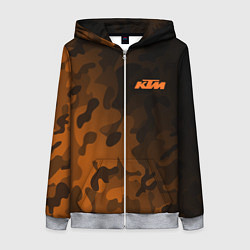 Женская толстовка на молнии KTM КТМ CAMO RACING