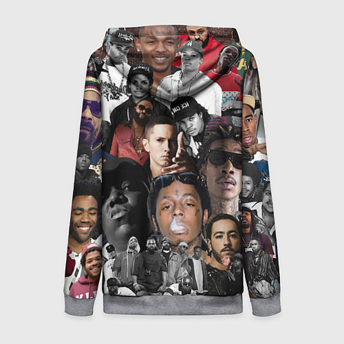 Женская толстовка на молнии Короли Рэпа KING RAP / 3D-Меланж – фото 2