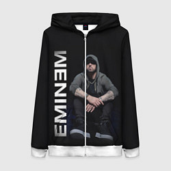 Толстовка на молнии женская EMINEM, цвет: 3D-белый