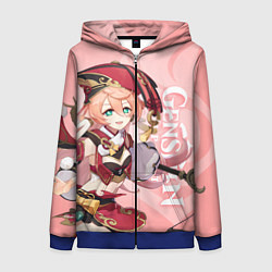 Женская толстовка на молнии Genshin Impact, Янь Фэй