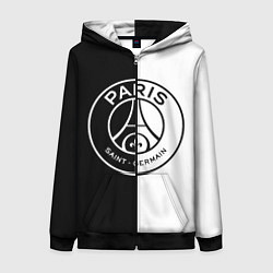 Женская толстовка на молнии ФК ПСЖ PSG BLACK & WHITE