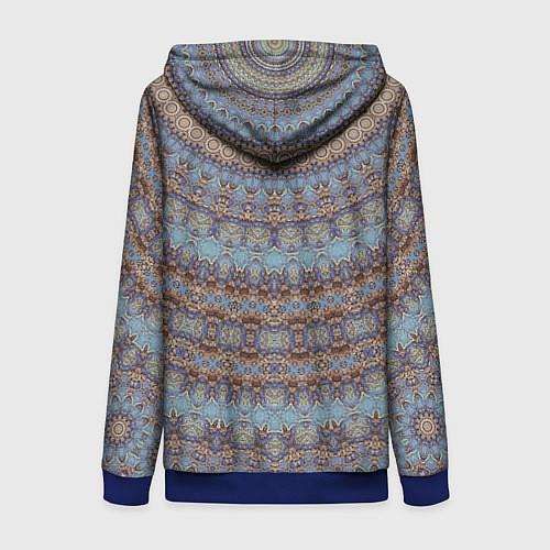 Женская толстовка на молнии Этнический арабский узор / 3D-Синий – фото 2