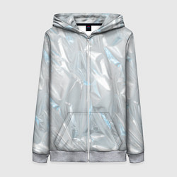 Толстовка на молнии женская Голографическая текстура, цвет: 3D-меланж