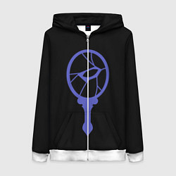 Толстовка на молнии женская Малкавиан, цвет: 3D-белый