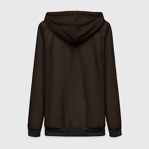 Женская толстовка на молнии СВЕТЯЩИЙСЯ BITCOIN / 3D-Черный – фото 2