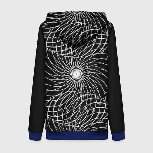 Женская толстовка на молнии Абстракция Вихря / 3D-Синий – фото 2