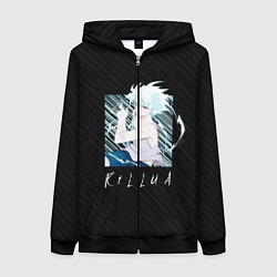 Толстовка на молнии женская Киллуа Охотник x охотник, цвет: 3D-черный