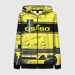 Женская толстовка на молнии CS GO YELLOW SKIN