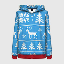 Женская толстовка на молнии Зимняя ночь