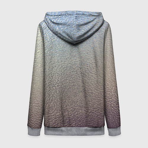 Женская толстовка на молнии Металликскин / 3D-Меланж – фото 2