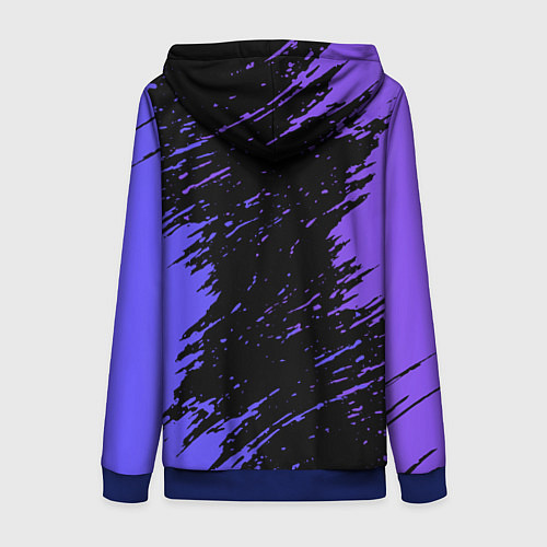 Женская толстовка на молнии Geometry Dash / 3D-Синий – фото 2