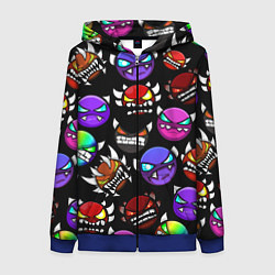 Женская толстовка на молнии Geometry Dash: Demons Squad