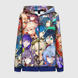 Женская толстовка на молнии Genshin Impact - персонажи
