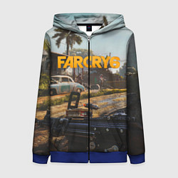 Толстовка на молнии женская Far Cry 6 game art, цвет: 3D-синий