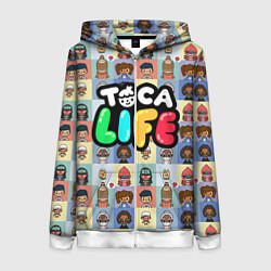 Толстовка на молнии женская Toca Life, цвет: 3D-белый