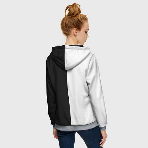 Женская толстовка на молнии The Beatles черно - белый партер / 3D-Меланж – фото 4