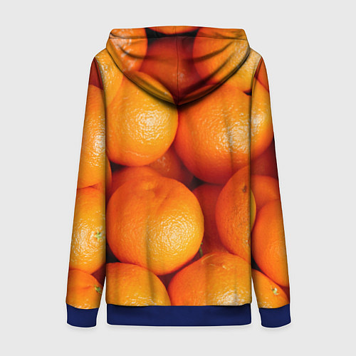 Женская толстовка на молнии Мандаринчик чик / 3D-Синий – фото 2