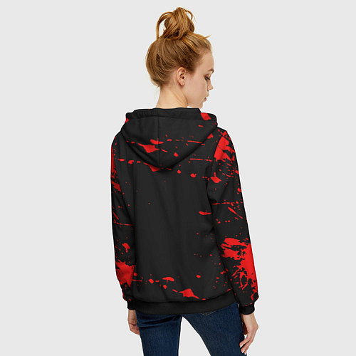 Женская толстовка на молнии ГАТС БЕРСЕРК BERSERK / 3D-Черный – фото 4