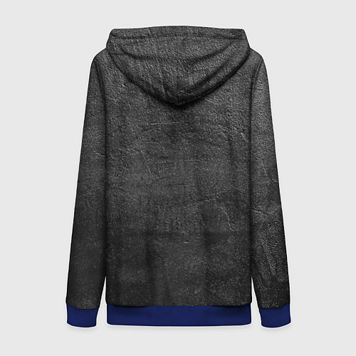 Женская толстовка на молнии Волчий отпечаток золотом Символ Велеса / 3D-Синий – фото 2