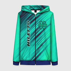 Толстовка на молнии женская Нилетто Niletto лого, цвет: 3D-синий