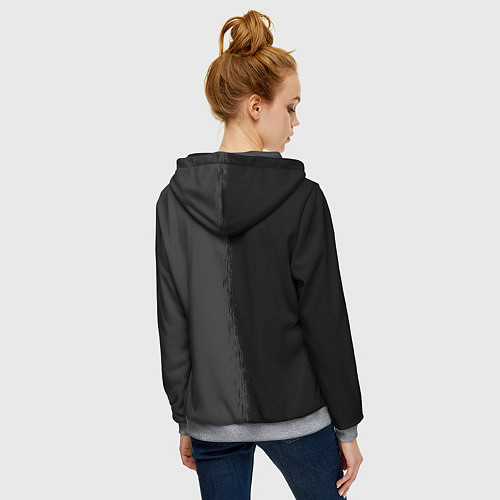 Женская толстовка на молнии THE ELDER SCROLLS SKYRIM FUS RO DAH / 3D-Меланж – фото 4