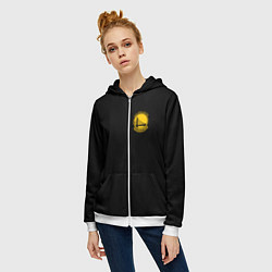 Толстовка на молнии женская GOLDEN STATE WARRIORS BLACK STYLE, цвет: 3D-белый — фото 2