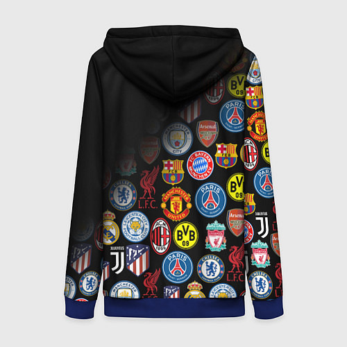 Женская толстовка на молнии PSG LOGOBOMBING / 3D-Синий – фото 2