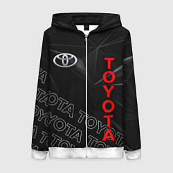 Толстовка на молнии женская TOYOTA SPORT ГЕОМЕТРИЯ, цвет: 3D-белый