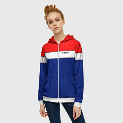 Толстовка на молнии женская В стиле 90х FIRM, цвет: 3D-белый — фото 2