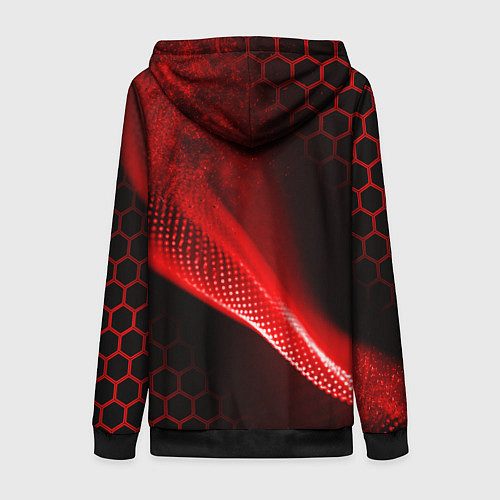 Женская толстовка на молнии AUDI АУДИ SPORT СПОРТ RED AND BLACK / 3D-Черный – фото 2