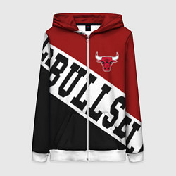 Женская толстовка на молнии Чикаго Буллз, Chicago Bulls, SPORT