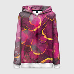 Женская толстовка на молнии Малиновое вино