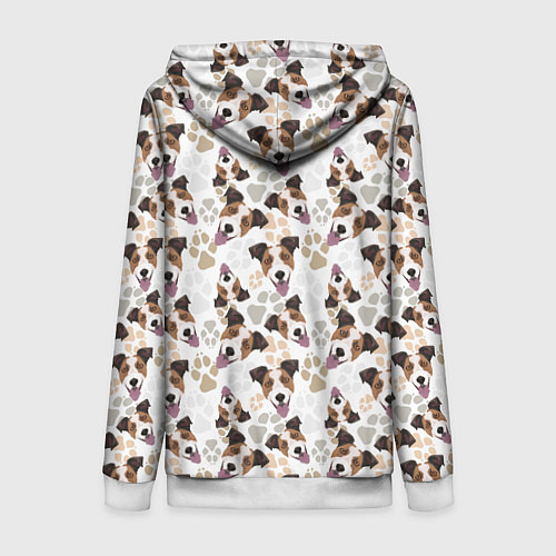 Женская толстовка на молнии Джек Рассел Терьер / 3D-Белый – фото 2