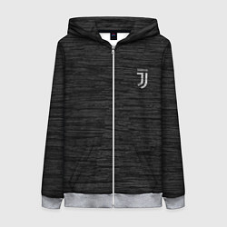 Толстовка на молнии женская Juventus Asphalt theme, цвет: 3D-меланж