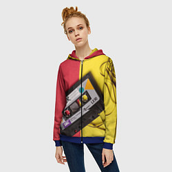 Толстовка на молнии женская FULL OLD DCHOOL, цвет: 3D-синий — фото 2